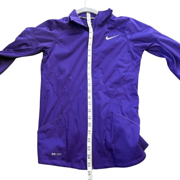 Nike Womens‎ Dri-Fit Long Sleeve Full Zip Element Shield Track Jacket Purple XS - Picture 9 of 10
